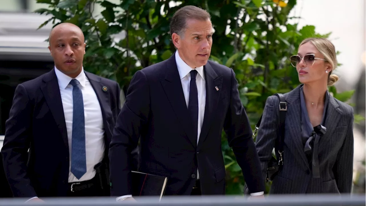 Hunter Biden and first lady Jill Biden arrive for jury selection in his federal gun case