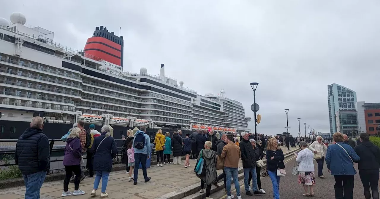 Cunard Queen Anne passengers enjoy classic Liverpool anthems ahead of naming ceremony