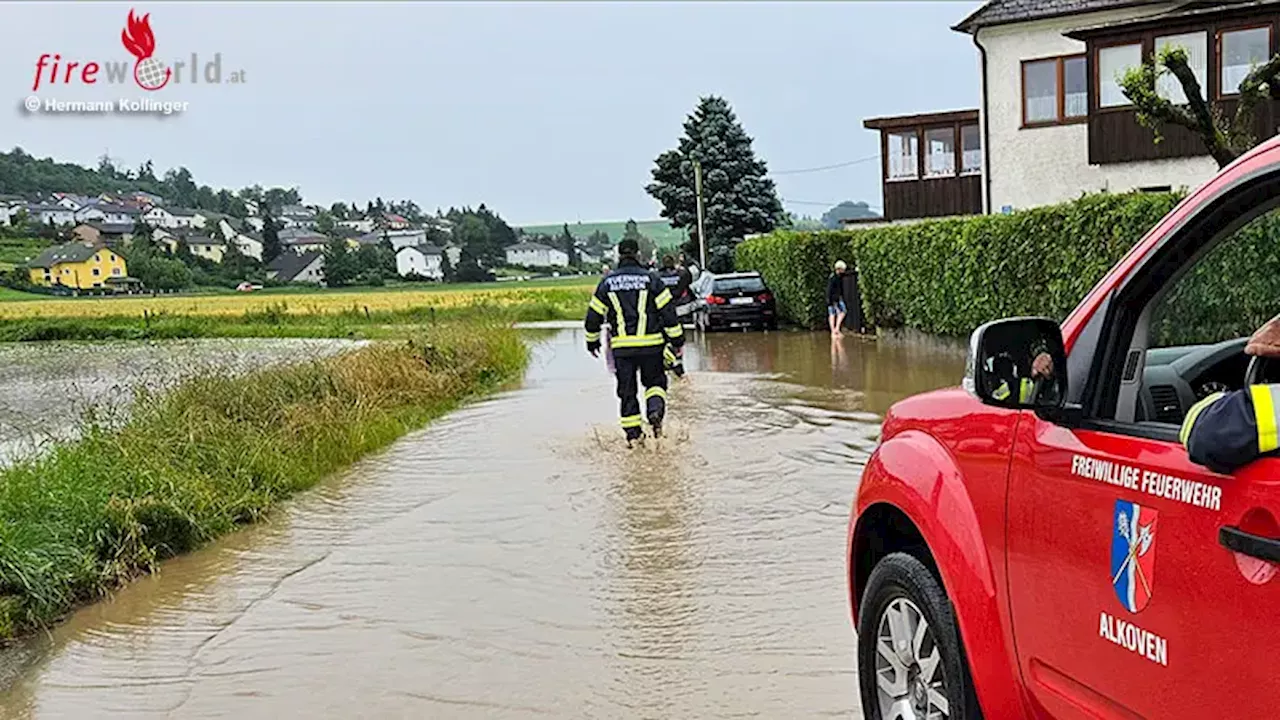 Oö: Gewitter sorgt am 3. Juni 2024 für zahlreiche Feuerwehreinsätze