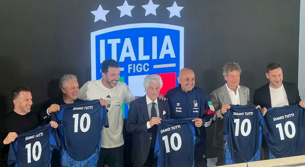 Italia, arrivano i Fantastici 5 numeri 10: Antognoni, Baggio, Del Piero, Rivera e Totti incontrano gli Azzurri