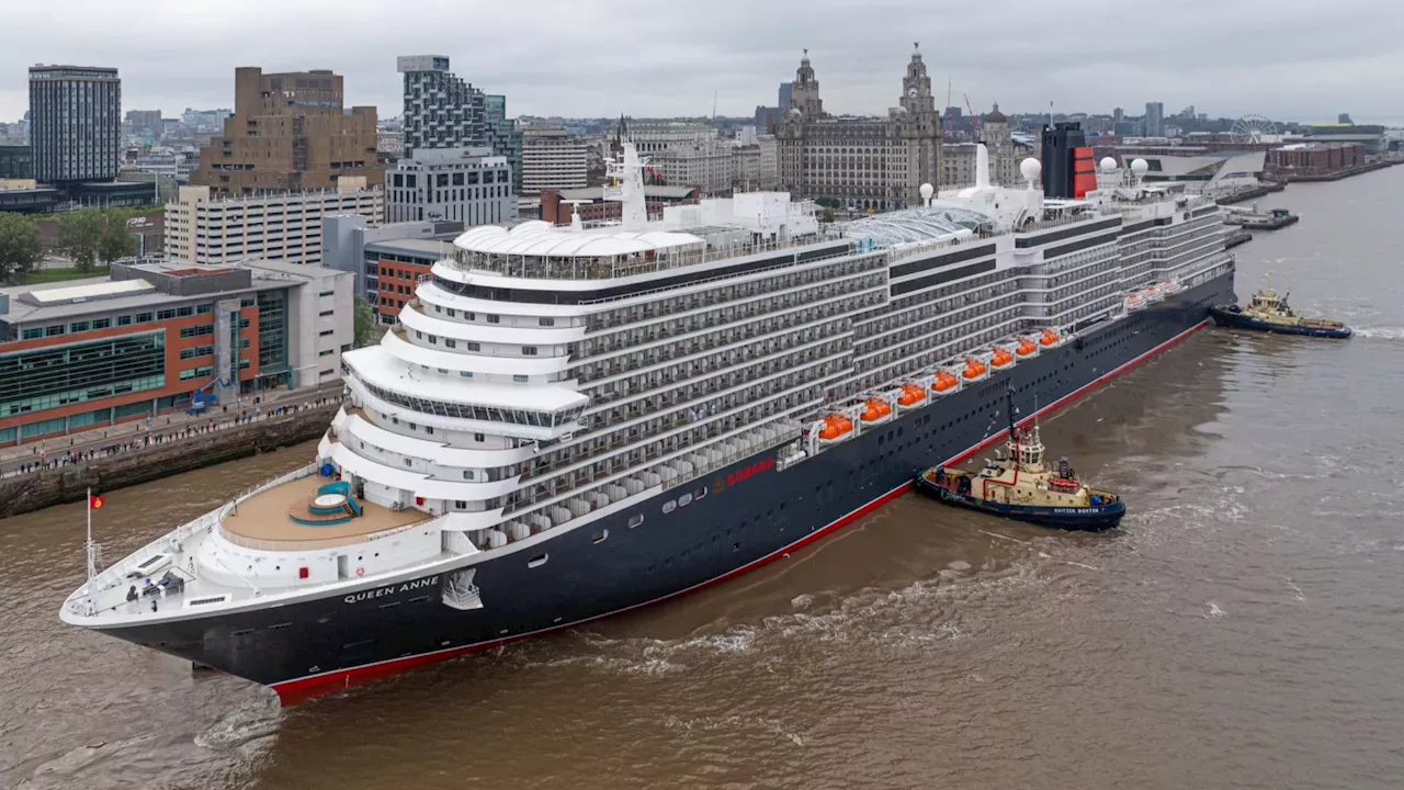 Cruise Ships Cunard's newest ship Queen Anne arrives in Liverpool