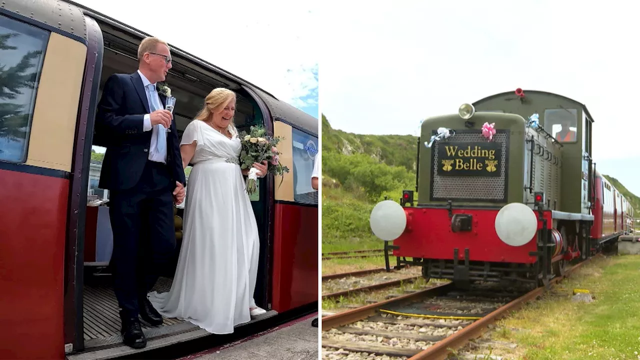 UK couple first to tie the knot on a train in Alderney after married law relaxed