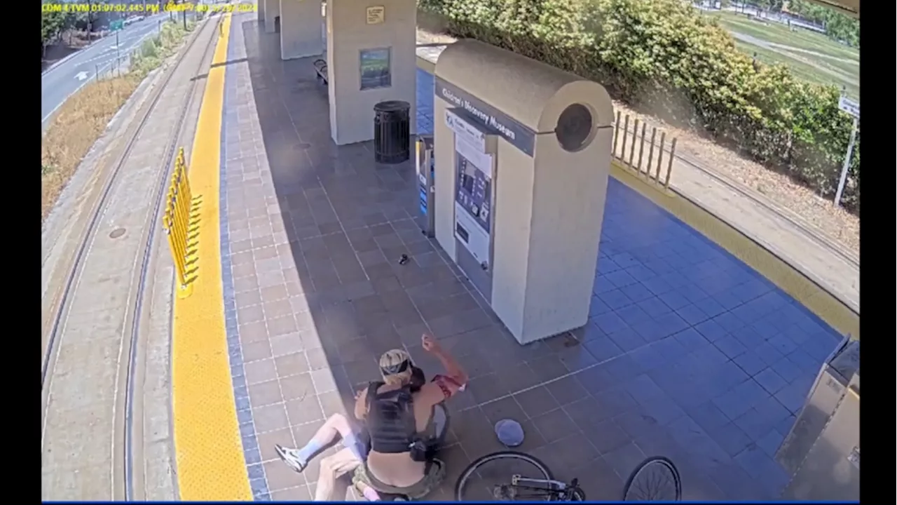 Man caught on camera in brutal unprovoked attack at California light rail platform