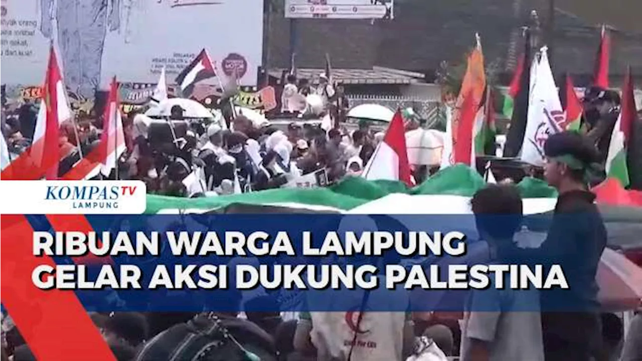 Ribuan Warga Lampung Gelar Aksi Dukung Palestina