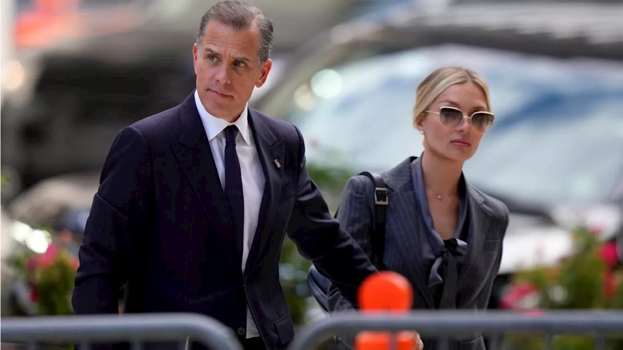 Hunter Biden and first lady Jill Biden arrive for jury selection in his federal gun case