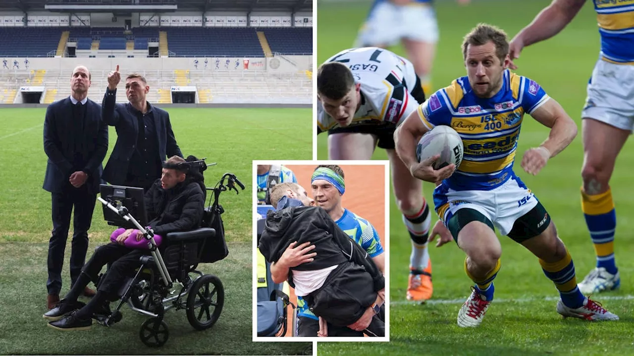 Prince William and Kevin Sinfield lead tributes to 'inspirational' rugby hero Rob Burrow after his death...