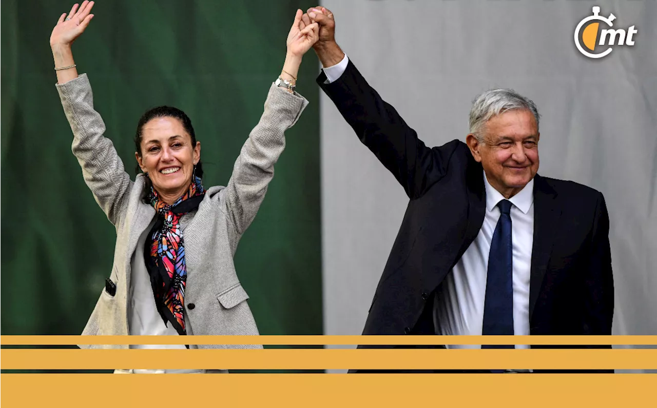 AMLO celebra virtual victoria de Claudia Sheinbaum en elecciones presidenciales