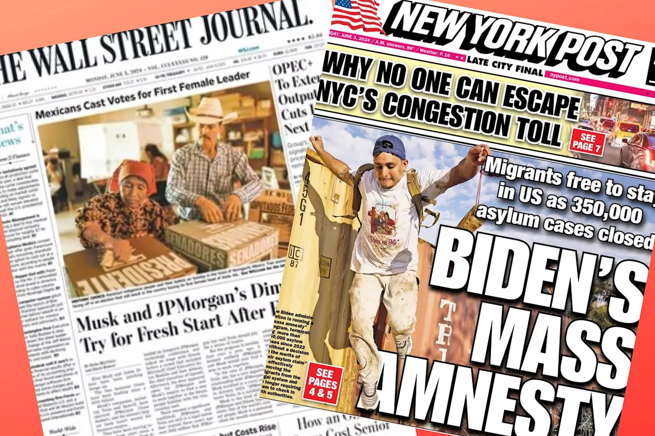 Today's Front Pages: Biden's Mass Migrant Amnesty, Musk and Dimon End Feud