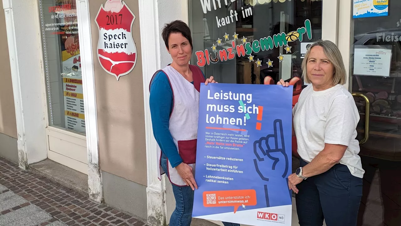 Wirtschaftskammer startet Kampagne „Leistung muss sich lohnen“