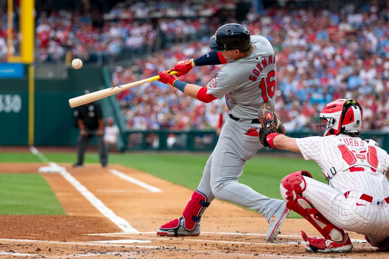 Gorman homers, drives in winner in 10th to lead Cardinals past Phillies 5-4