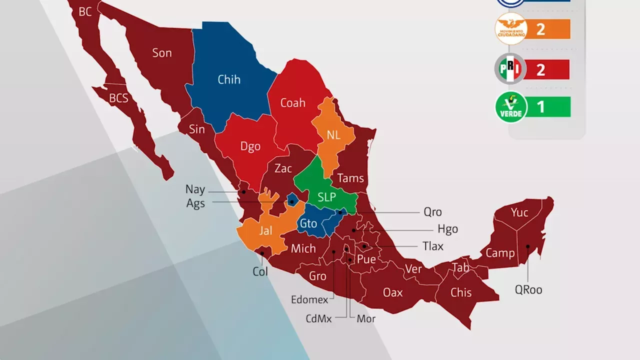 Elecciones 2024 Así queda el mapa político de México tras elecciones