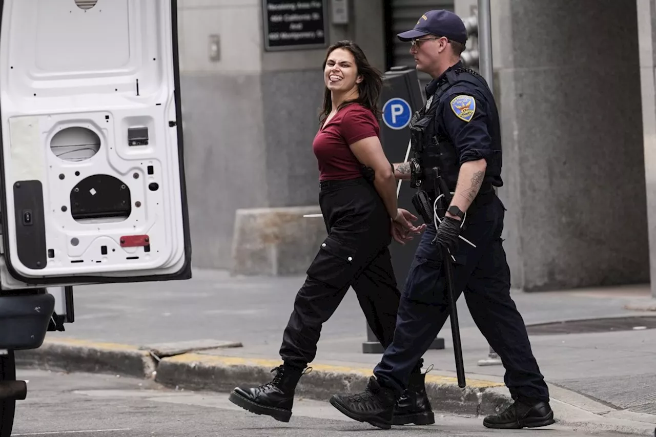 Police detain pro-Palestinian demonstrators inside San Francisco building housing Israeli Consulate