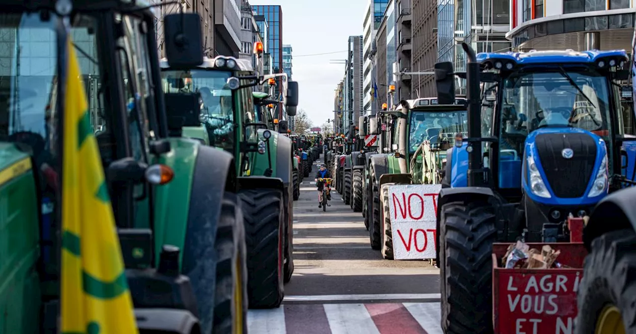 Boeren onderweg naar Brussel om te protesteren tegen landbouwbeleid