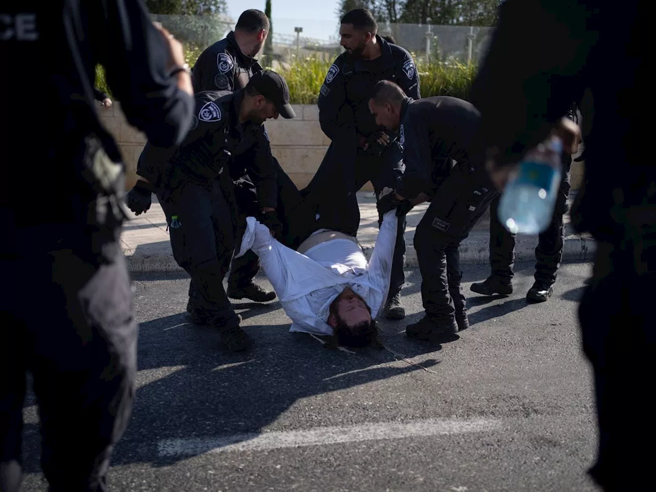 Ultra-Orthodox protesters block roads ahead of court ruling on draft exemptions