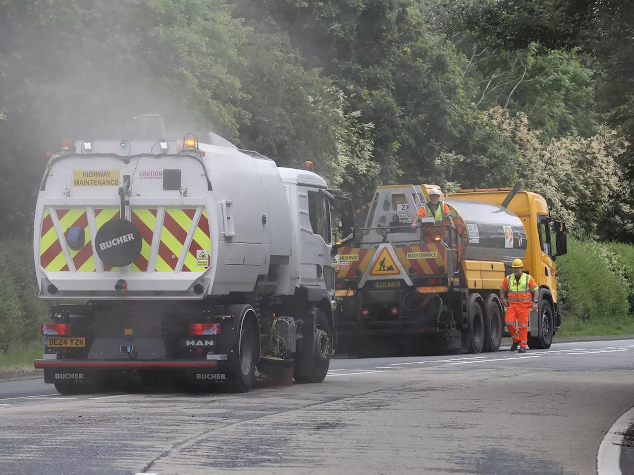 Watch: Work to resurface busy Telford road gets under way as closure continues into this week