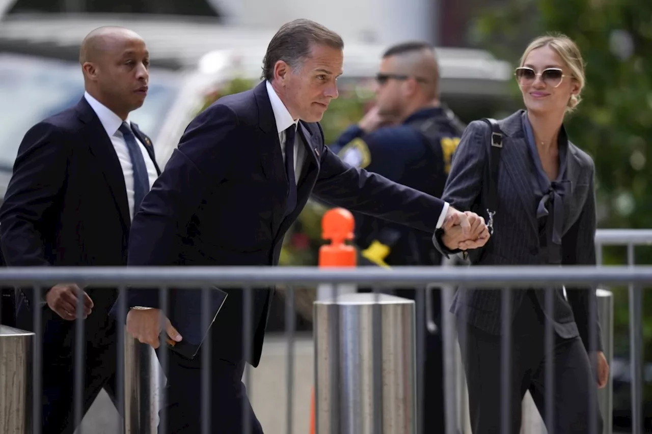 Hunter Biden and first lady Jill Biden arrive for jury selection in his federal gun case