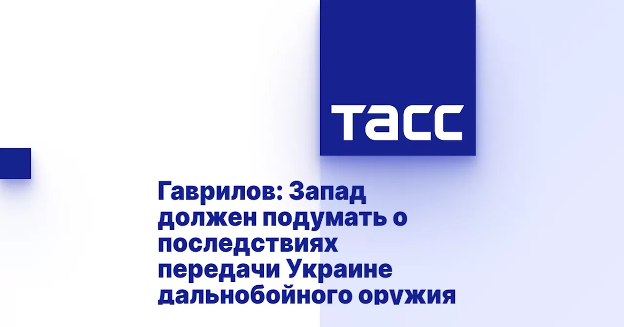 Гаврилов: Запад должен подумать о последствиях передачи Украине дальнобойного оружия