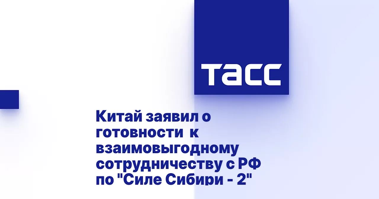 Китай заявил о готовности к взаимовыгодному сотрудничеству с РФ по 'Силе Сибири