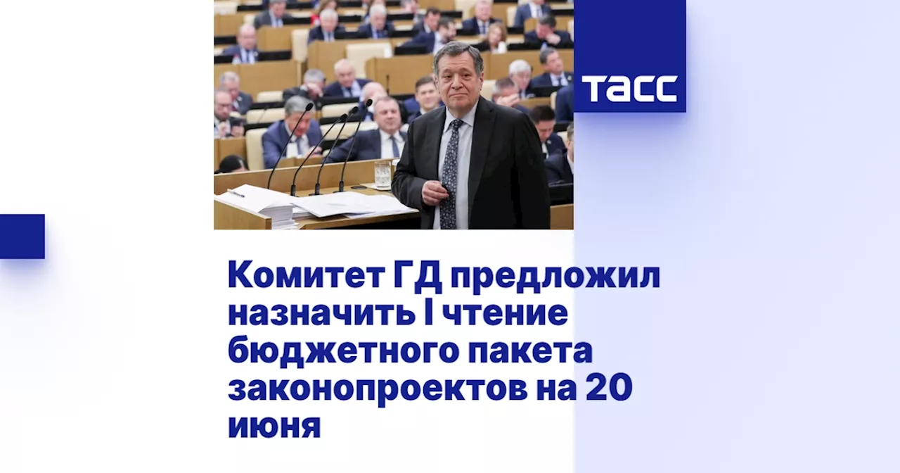 Комитет ГД предложил назначить I чтение бюджетного пакета законопроектов на 20 июня