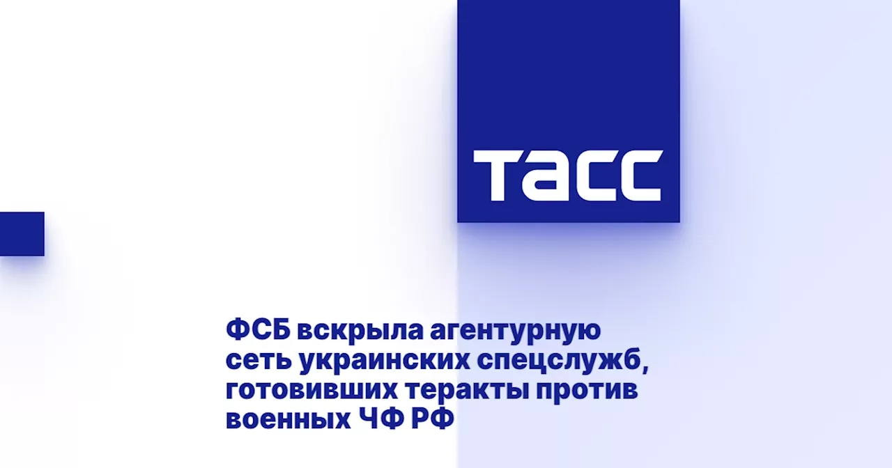 ФСБ вскрыла агентурную сеть украинских спецслужб, готовивших теракты против военных ЧФ РФ