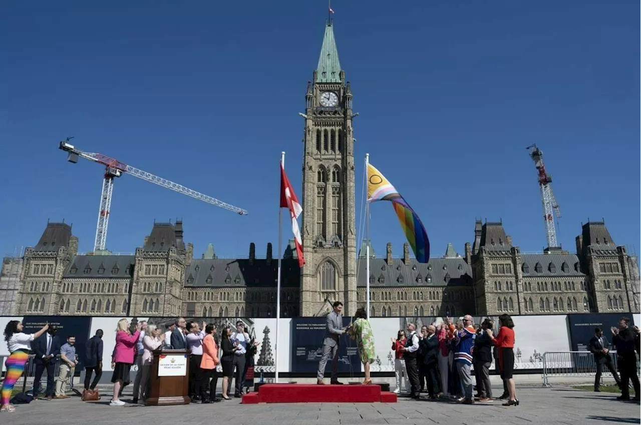 Trudeau condemns ‘rising hate’ as Pride flag raised in Ottawa