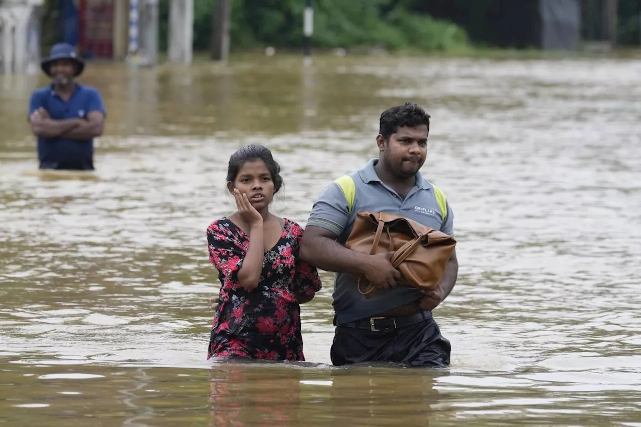 Sri Lanka closes schools as floods and mudslides leave 10 dead and 6 others missing