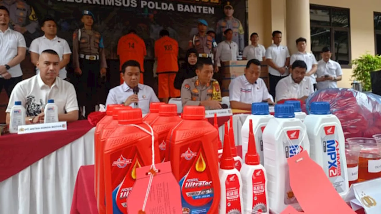 Home Industri Oli Palsu Digrebek Polda Banten, Banyak Merk Terkenal