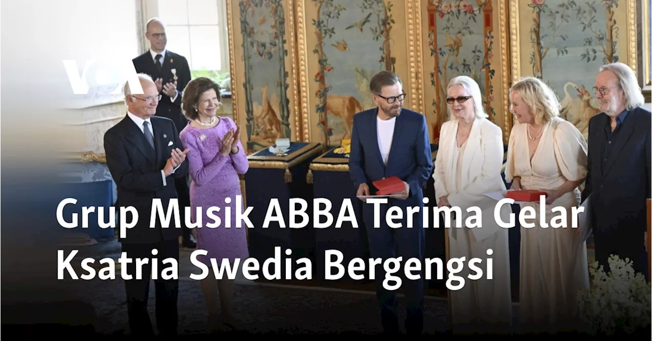 Grup Musik ABBA Terima Gelar Ksatria Swedia Bergengsi