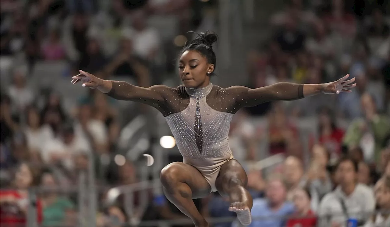 Simone Biles continues her Olympic prep by cruising to a ninth U.S. Championships title