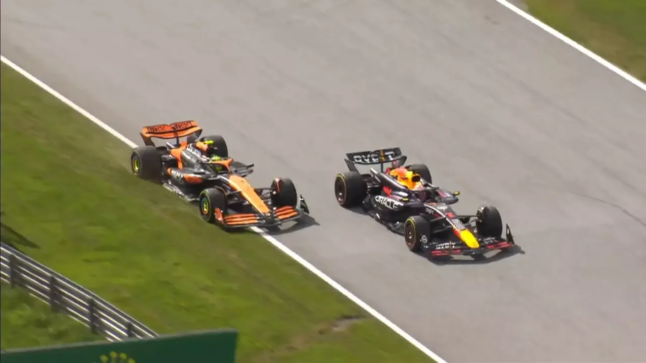 Así fue la sucia maniobra de Max Verstappen con Lando Norris que le dio la victoria a George Russell en el GP de Austria de F1