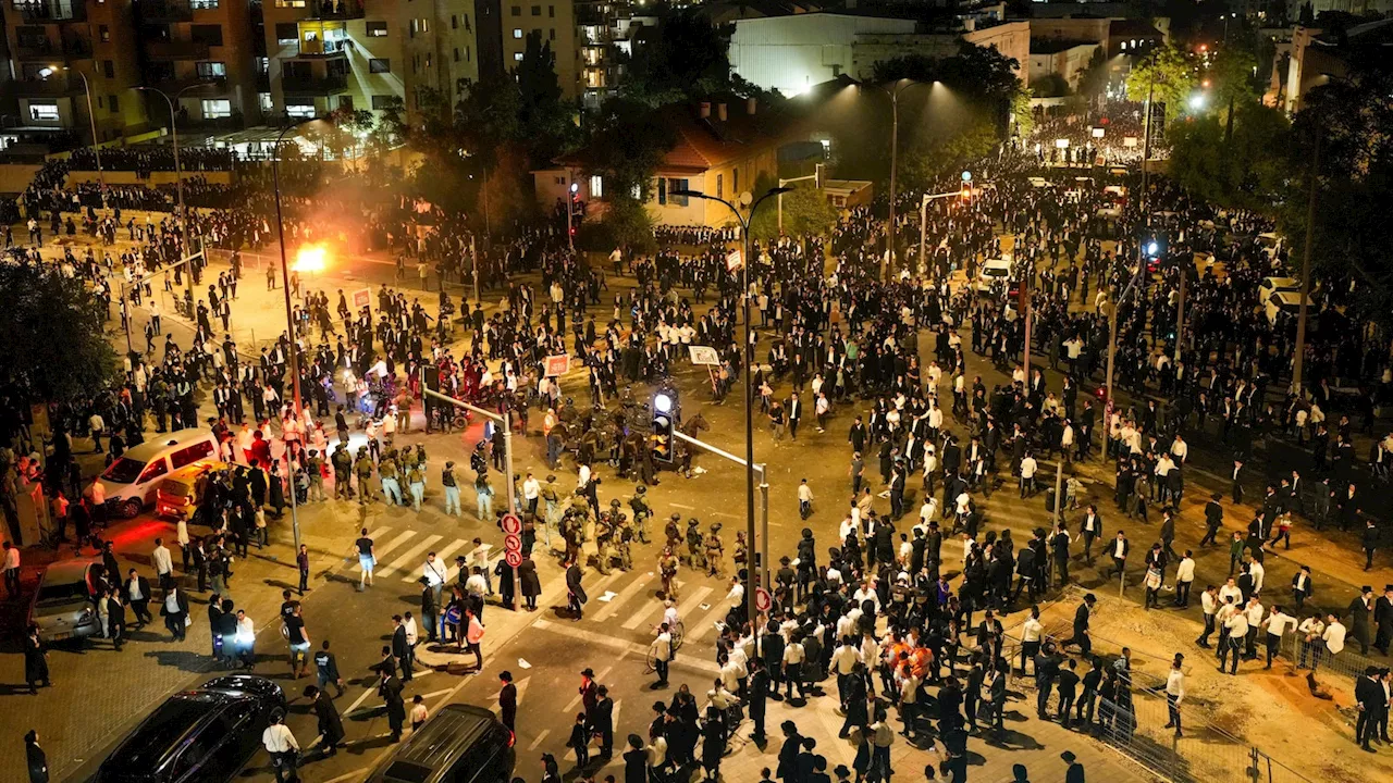 Ultra-Orthodox protest against order to enlist in Israeli military turns violent