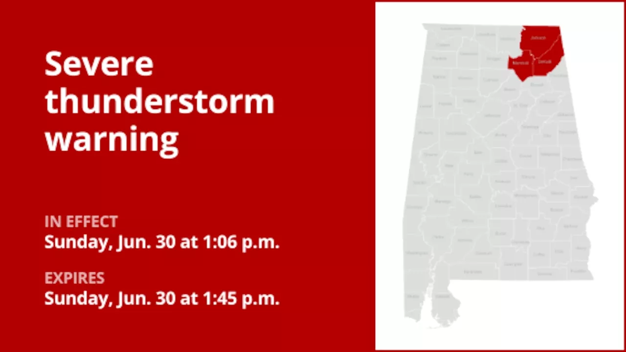 Update: Look for damaging winds with thunderstorms in Northeast Alabama Sunday