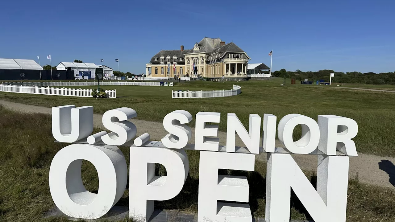 Fujita leads U.S. Senior Open by 3 strokes when rain hits. Play resumes Monday with 8 holes left