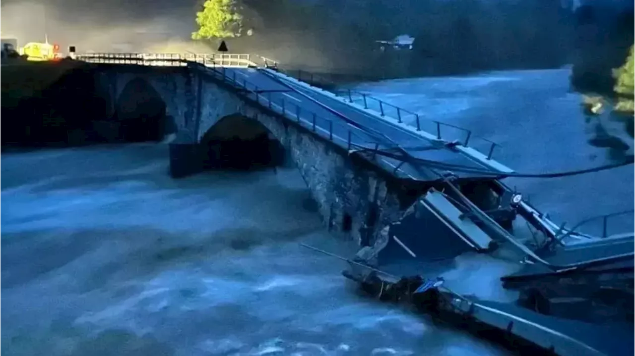 Brücke stürzt ein, kein Trinkwasser, kein Strom!: Mehrere Vermisste nach Erdrutsch in der Schweiz