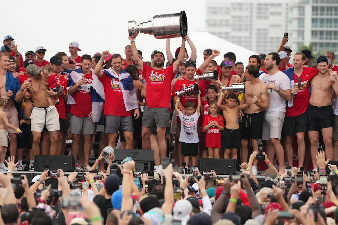 ‘F–k you, Brooks Koepka’: Aaron Ekblad takes shot at golfer during Stanley Cup parade