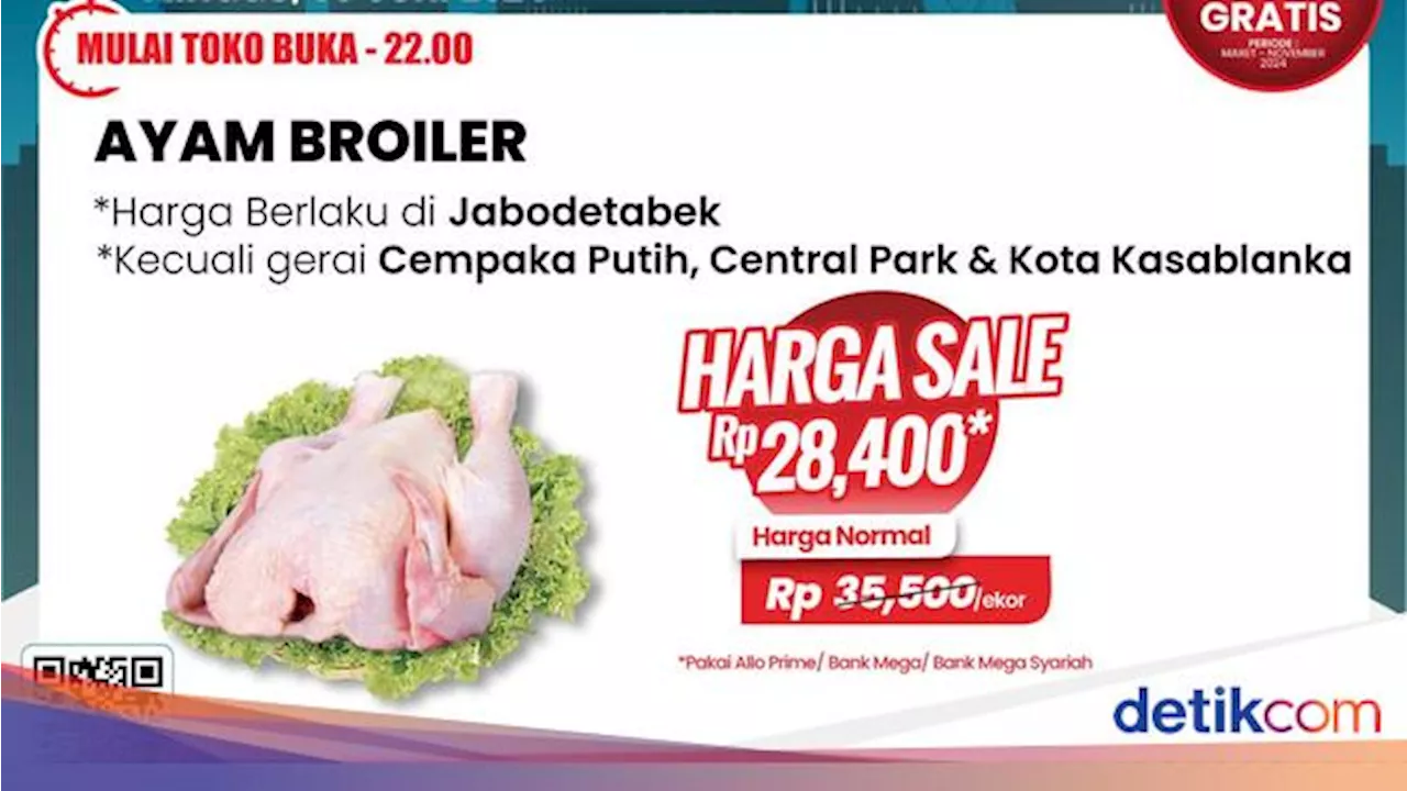 Murahnya Beli Daging Ayam Broiler di Transmart Full Day Sale Cuma Rp 27 Ribuan