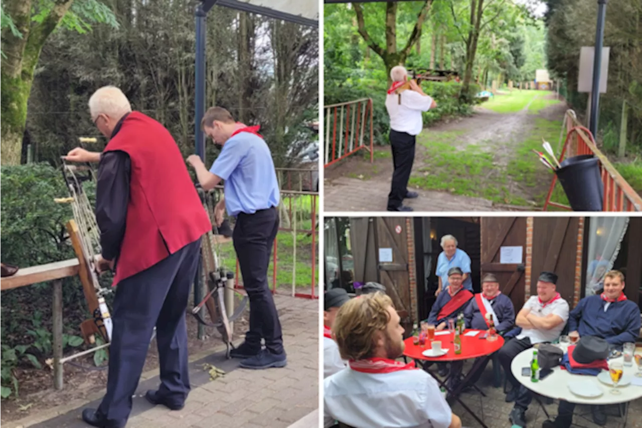 Sint-Jorisgilde ontvangt vier voetbooggilden uit Noorderkempen op schuttersfeest