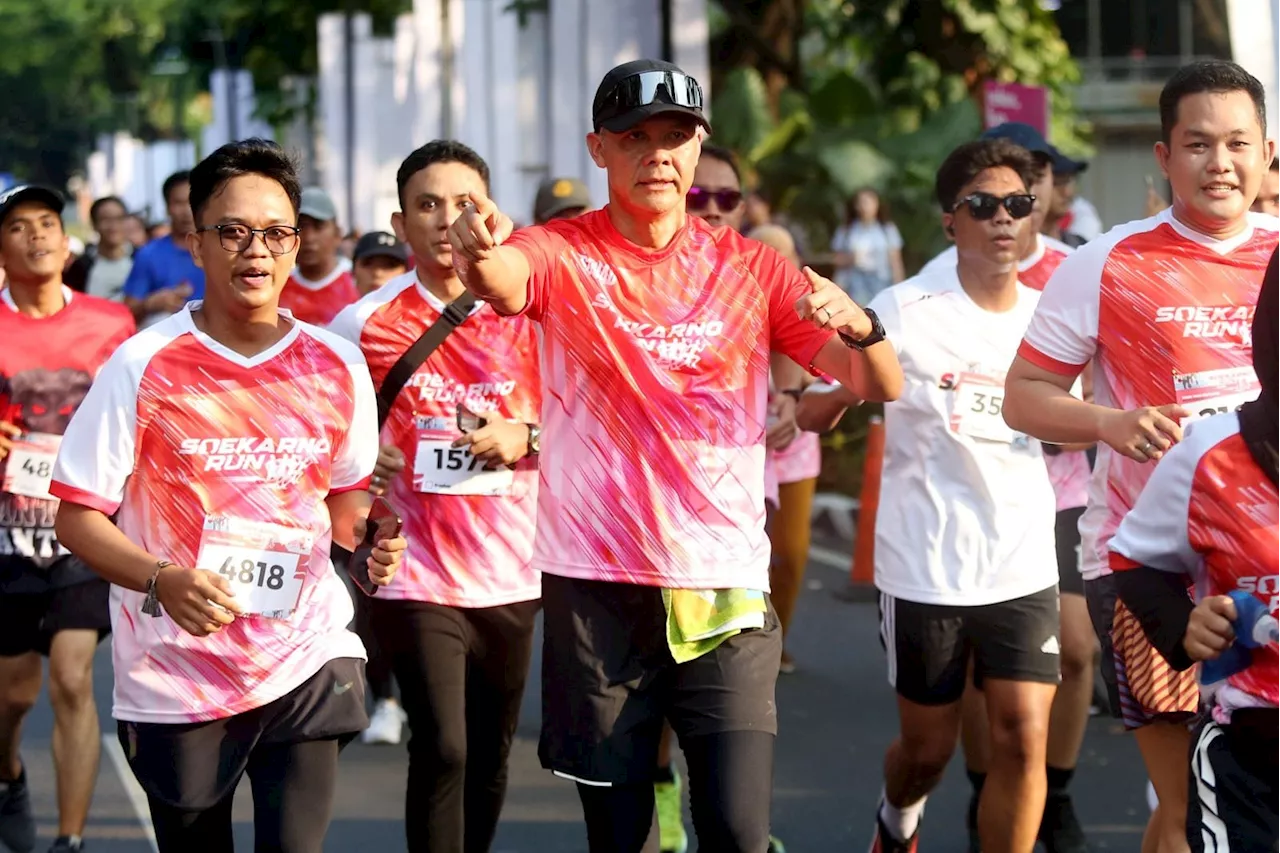 Ganjar Pranowo Singgung Api Perjuangan di Acara Soekarno Run