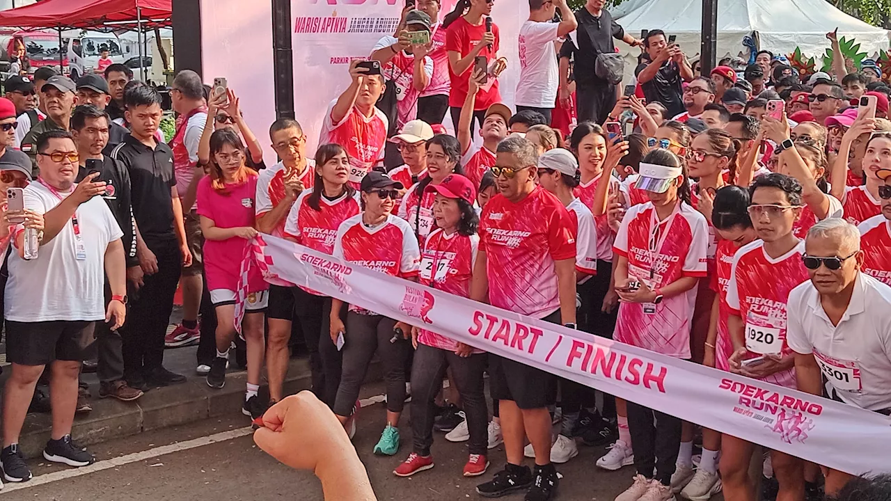 Ribuan Peserta Meriahkan Soekarno Run di GBK, Anak Muda Hingga Menteri Turut Serta