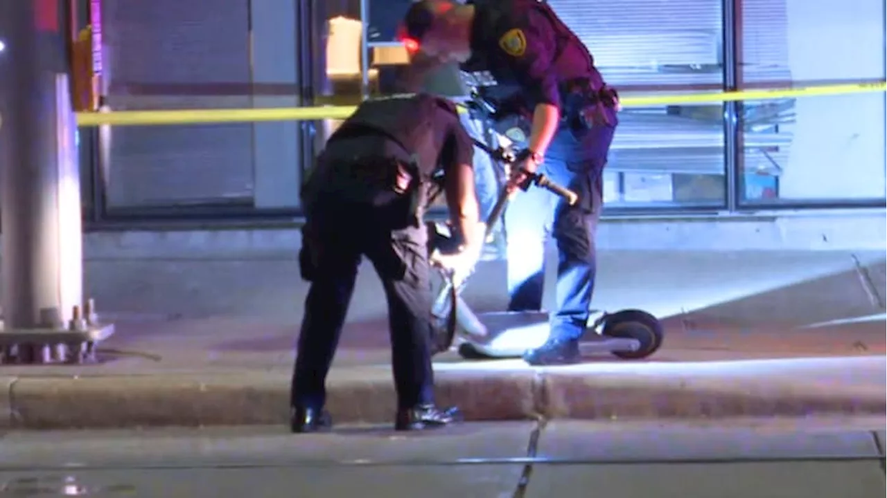 Teen on electric scooter strikes HPD patrol car in downtown Houston