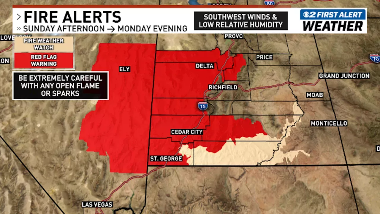 Utah: Fire Weather Warnings Issued From Juab County To Southern Utah ...