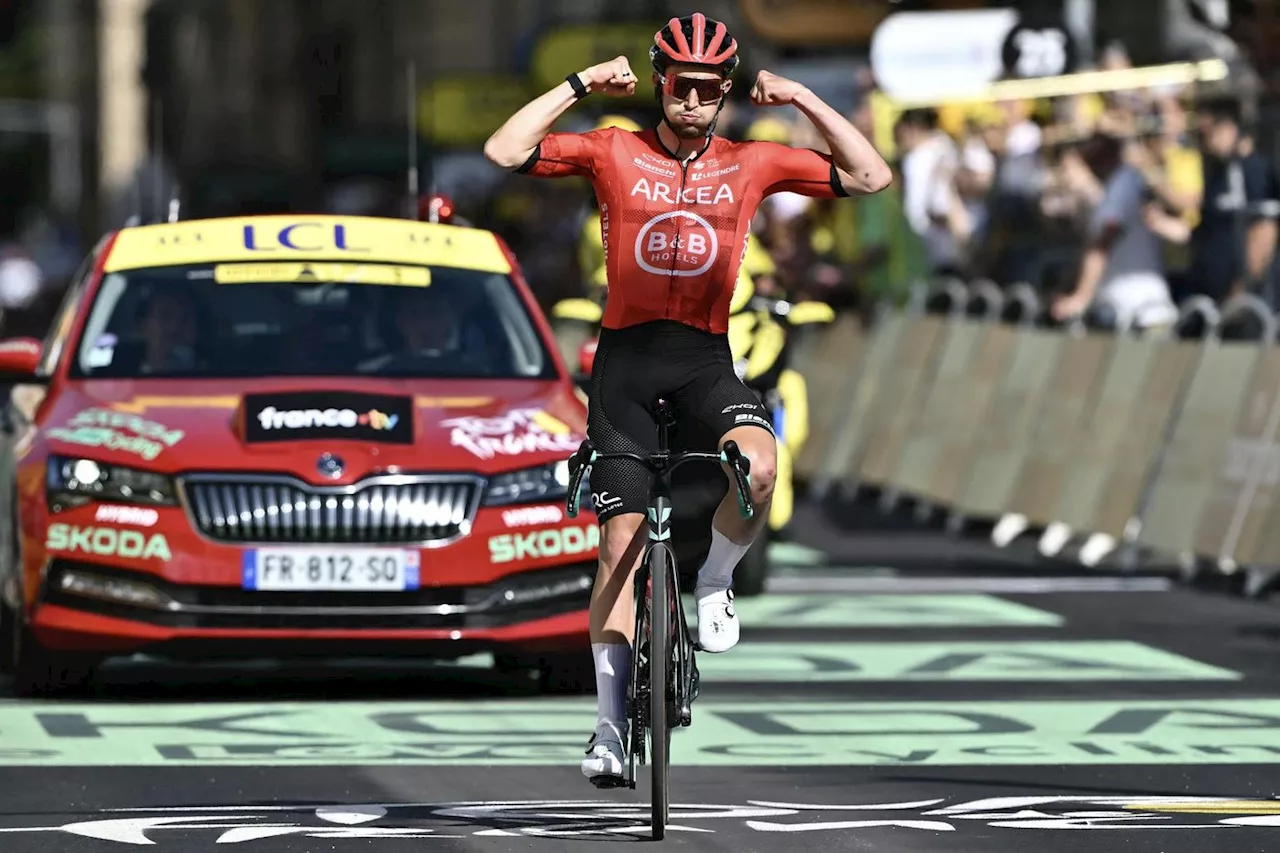 Tour de France 2024 : Kévin Vauquelin remporte la deuxième étape, Pogacar prend le jaune à Bardet