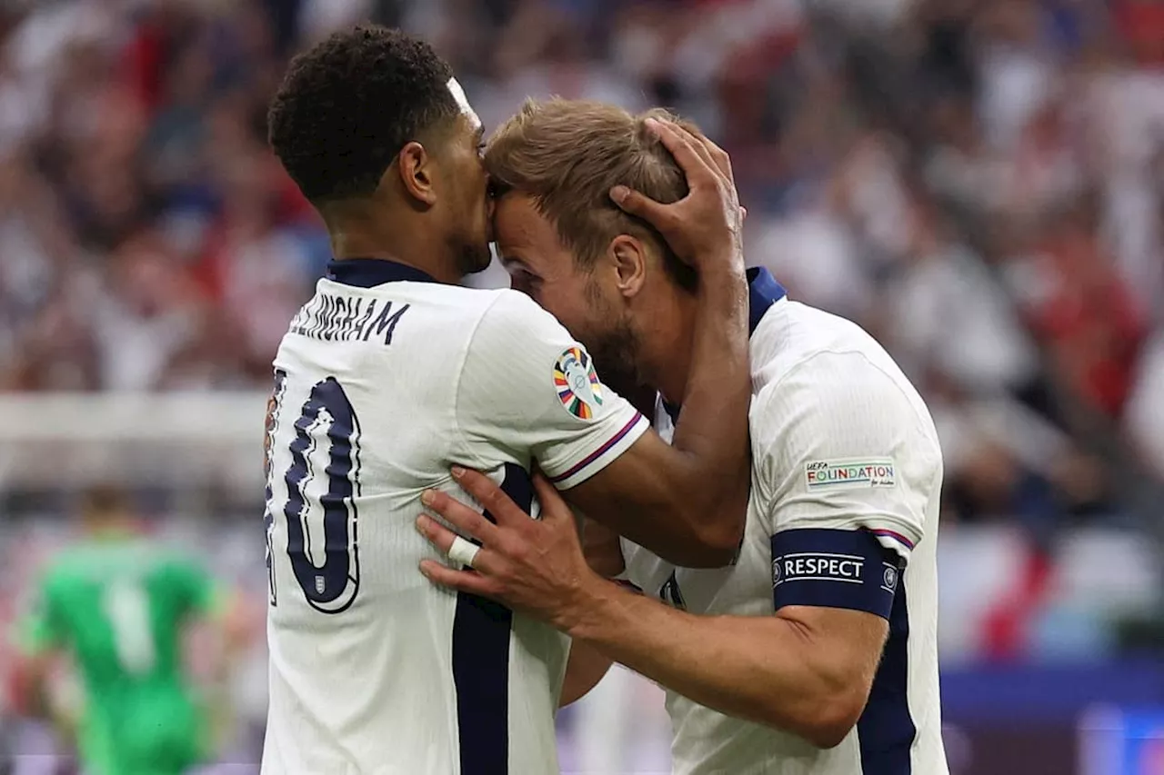 Harry Kane se derrete por pintura de Bellingham em jogo da Inglaterra na Eurocopa