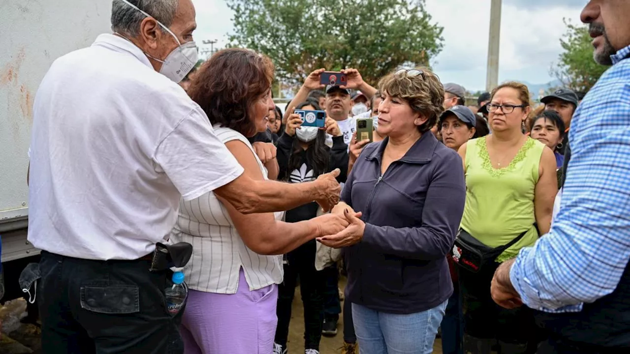 Delfina Gómez supervisa atención a la población afectada por lluvias en oriente del Estado de México