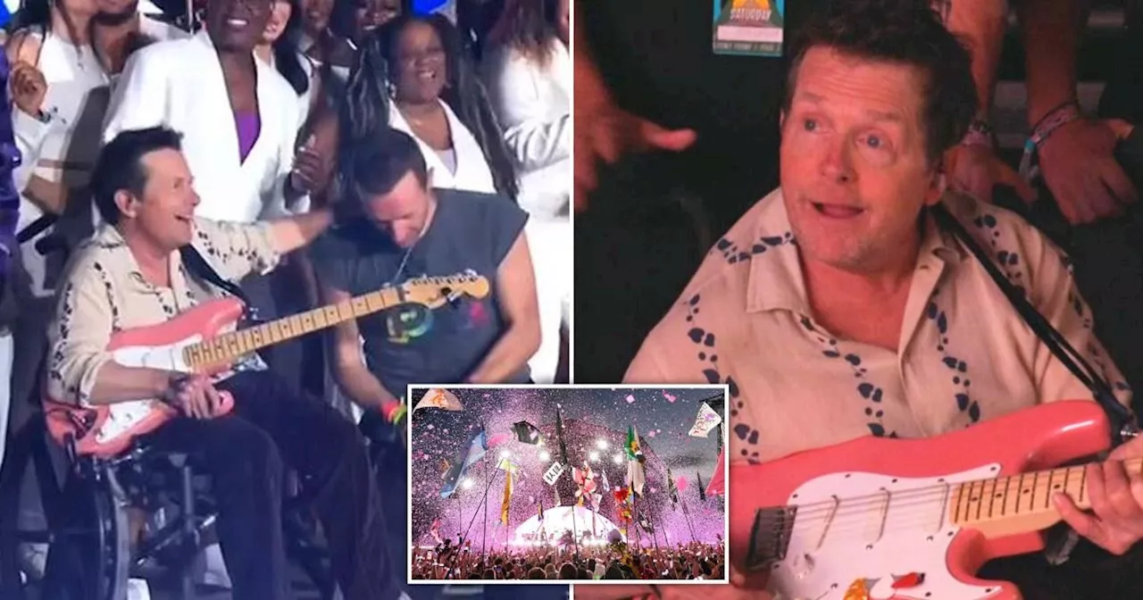 Michael J Fox has Glastonbury fans in tears as actor joins Coldplay