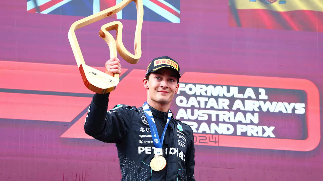 George Russell wins Austrian GP after Max Verstappen and Lando Norris tangle for lead