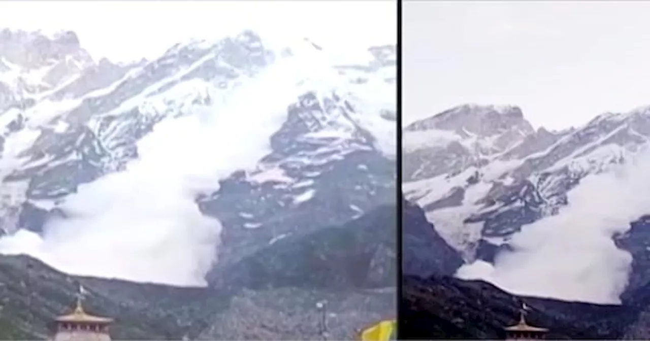 Kedarnath Avalanche Video: केदारनाथ मंदिर के पास एवलांच, पहाड़ के ऊपर से Glacier टूटकर गिरा