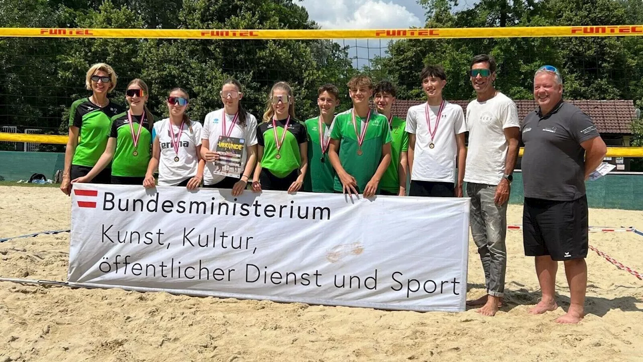 BGZ Wr. Neustadt gewinnt bei Schulbeachcup Gold und Bronze