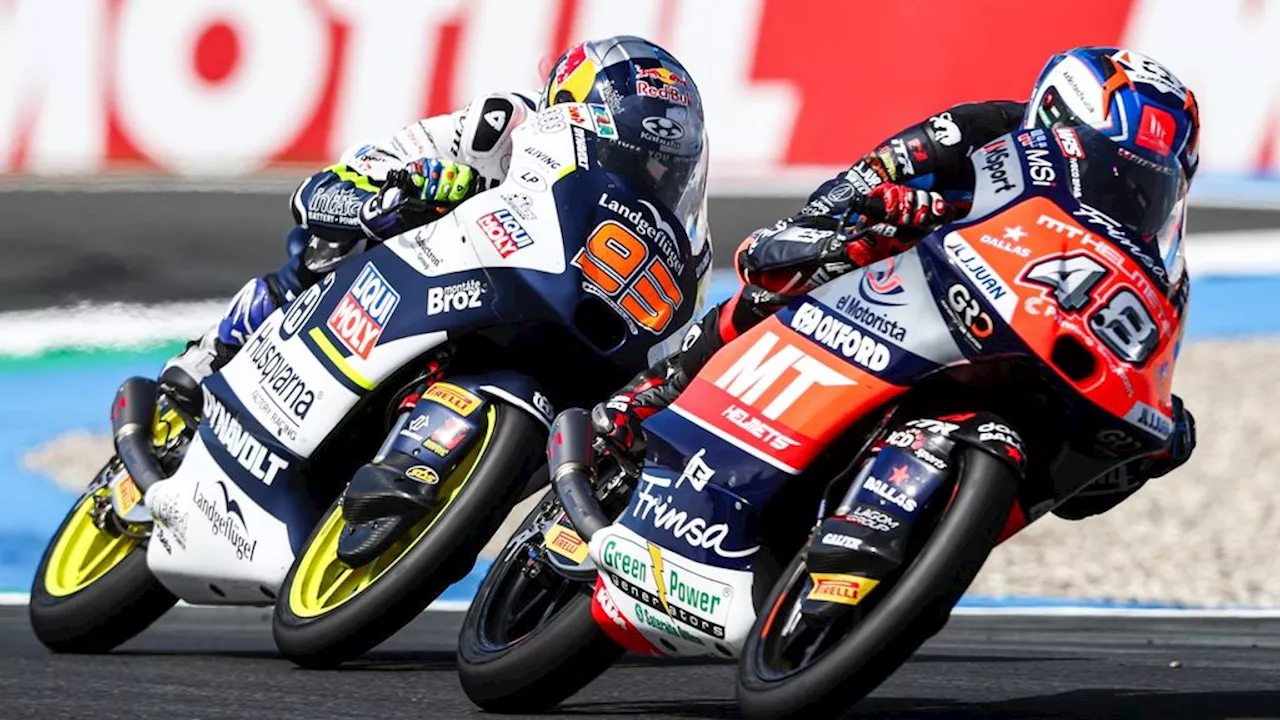 Moto3-coureur Veijer grijpt net naast historische overwinning bij TT Assen