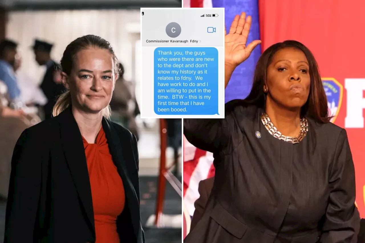 FDNY boss Laura Kavanagh rips firefighters in texts to NY AG Letitia James: 'I can't fix them'